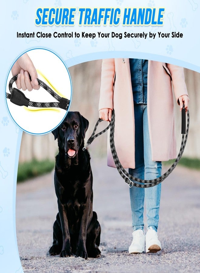 Lukovee Hands Free Dog Leash, 10FT Adjustable Training Lead 1/2 Inch Nylon Heavy Duty Lead No Pull for Large Medium Dogs, Tangle Free Reflective Waist-Leash for Walking Running(Xie-Black, plus Handle) - Image 3